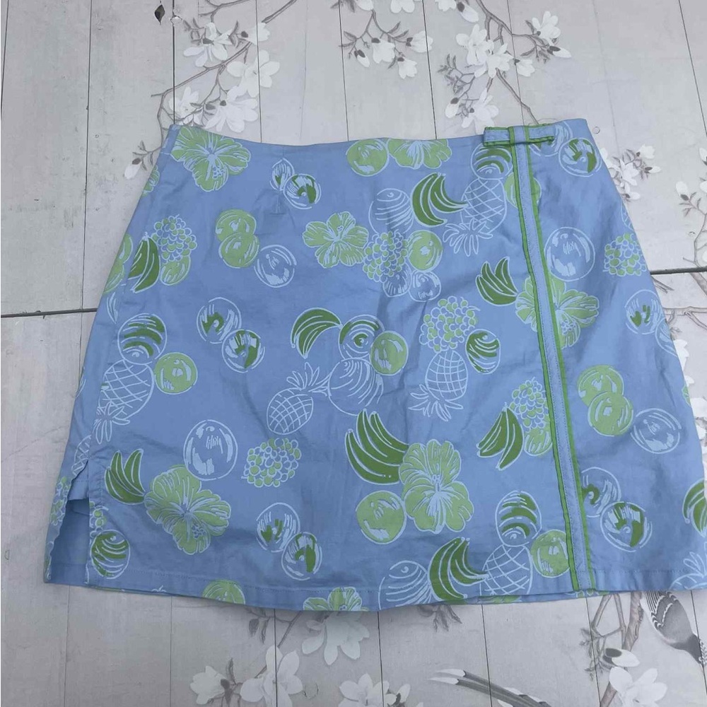 Lilly Pulitzer Blue and Green Tropical Skirt